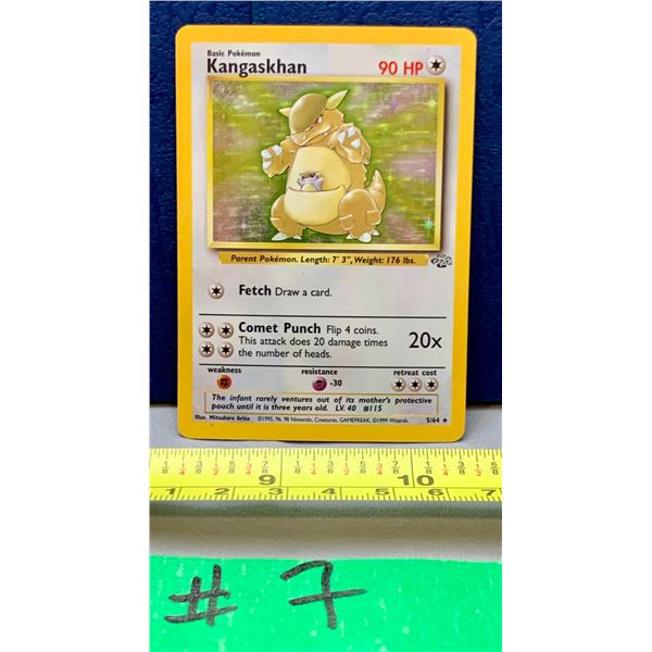 Pokemon 1999 Vintage Jungle Base Set Kangaskhan Holo Rare Card