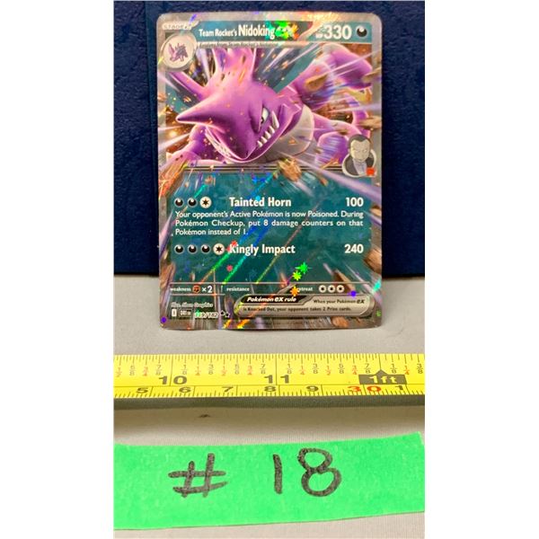 Pokemon Team Rockets Nidoking EX #119/182 Holo 1/2 Art Card Mint!