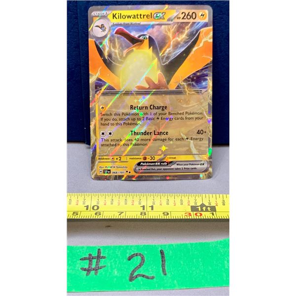 Pokemon Kilowattrel EX #068/192 1/2 Art Holo Card MINT!