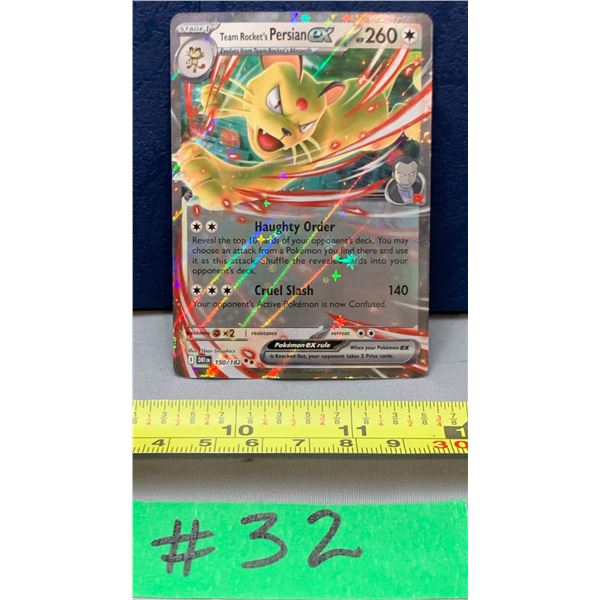 Pokemon Team Rockets Persian EX #150/182 Holo 1/2 Art Card Mint!