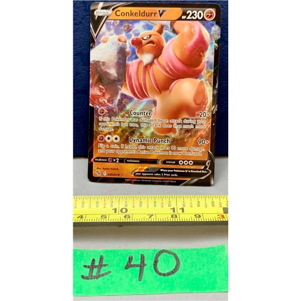 Pokemon Conkeldurr V #040/078 FULL Art Holo Card MINT!