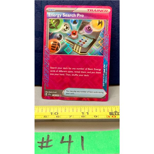 Pokemon Energy Search Pro Red Holo 1/2 Art Ultra-Rare Trainer 176/191 Card