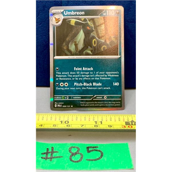 Pokemon Umbreon Prismatic #059/131 - 1/2 Art Scare Holo Card MINT! - Schmalz Auctions Pokemon Umbreon Prismatic #059/131 - 1/2 Art Scare Holo Card MINT! - Schmalz Auctions