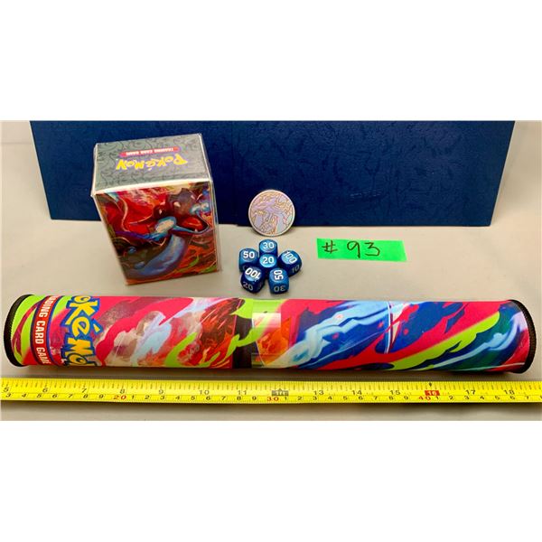 Pokemon New Unused Charizard Mat, Deckbox, Dice & Coin Set