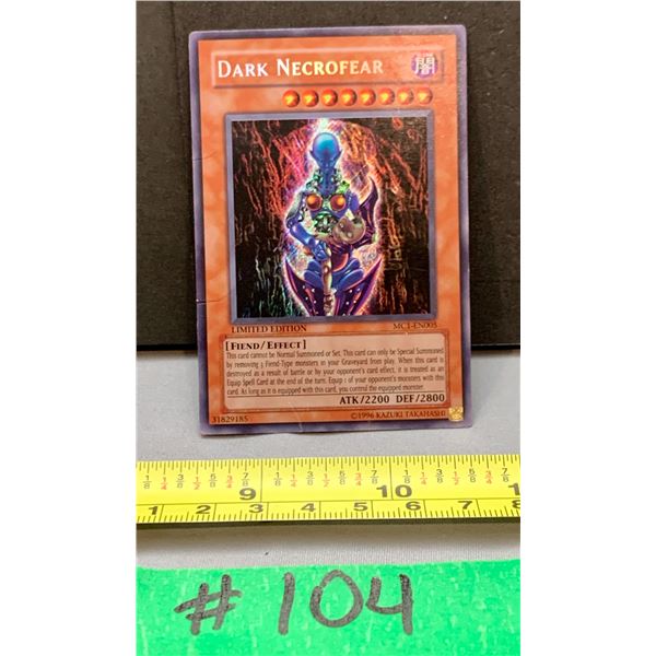 Yu-Gi-Oh Dark Necrofear Rare Limited Edition Holo Card