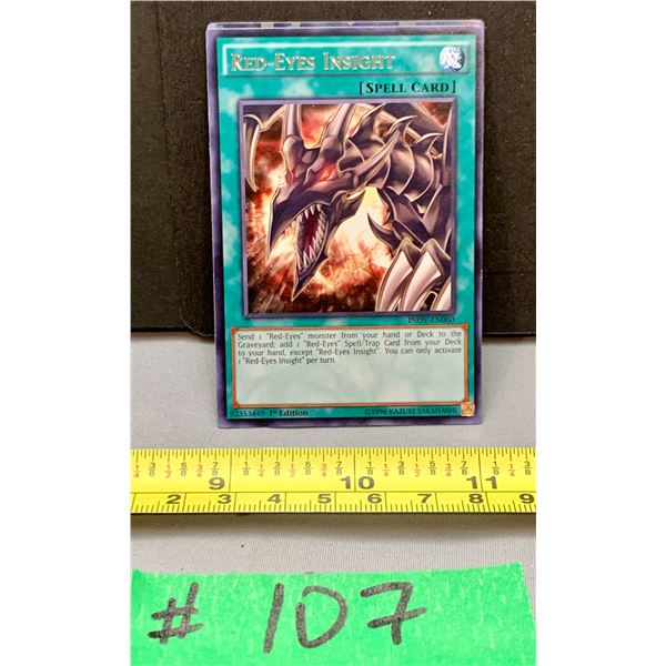 Yu-Gi-Oh Red-Eyes Insight Rare Gold Holo 1st Edition Card