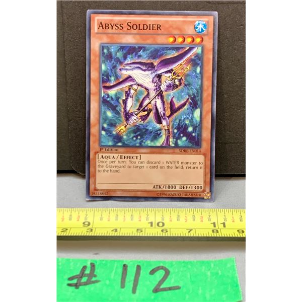 Yu-Gi-Oh Abyss Soldier Rare 1st Edition Card