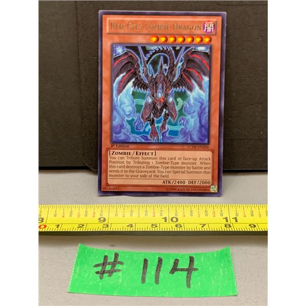 Yu-Gi-Oh Red-Eyes Zombie Dragon Rare 1st Edition Holo Card