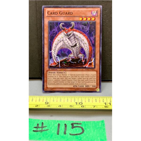 Yu-Gi-Oh Card Guard Rare 1st Edition Card
