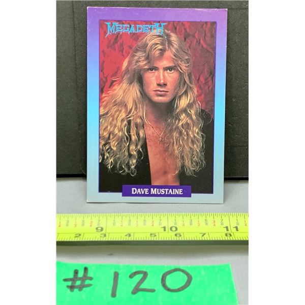 Rare MegaDeth - Dave Mustaine #257 Brokum 1991 ROCKCARDS