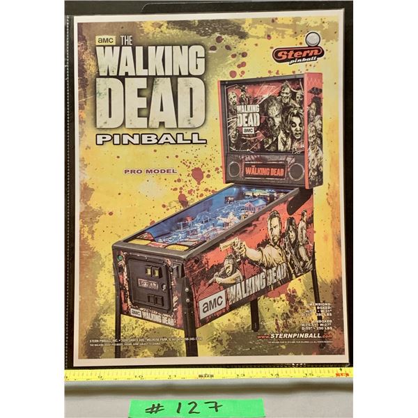 STERN Pinball "The Walking Dead" Original 8" x 11" 2-Sided Promo Sheet!