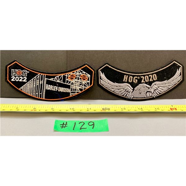 2 x Rare HOG (Harley Davidson Owners Group) 2022 & 2020 New Wing Patches