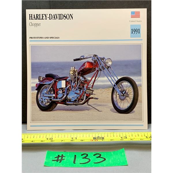 Rare Harley Davidson 1991 Chopper 2 - Sided SPEC Card MINT!