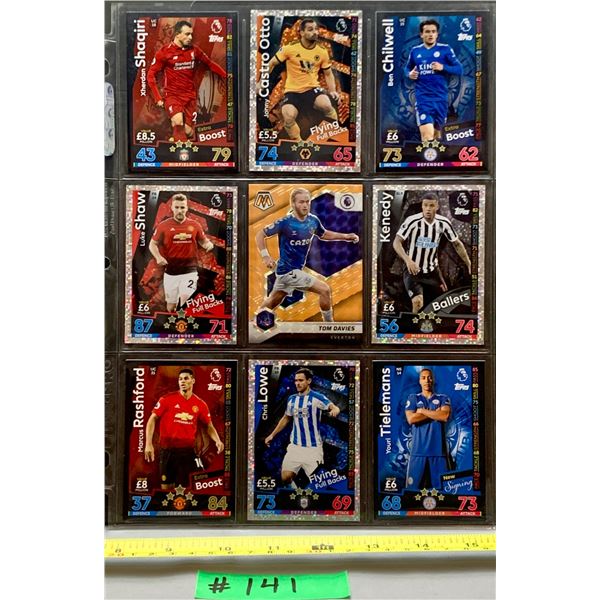 Premier League Match Attax 8 x Holo Soccer Cards & 1 x Bonus Panini Mosaic Holo Parallel Card