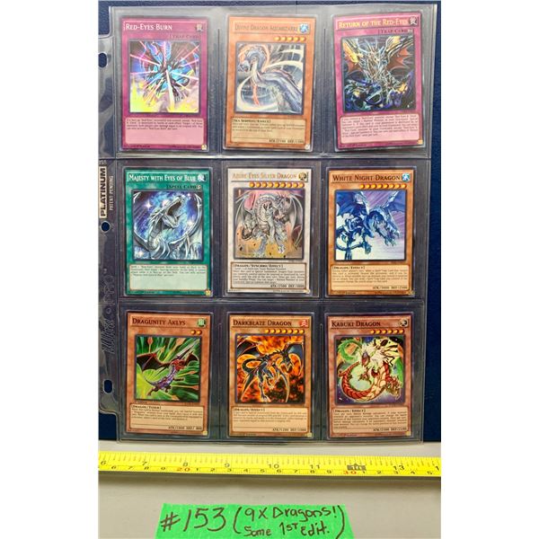 Yu-Gi-Oh 9 x Dragons Some 1st Edition Cards