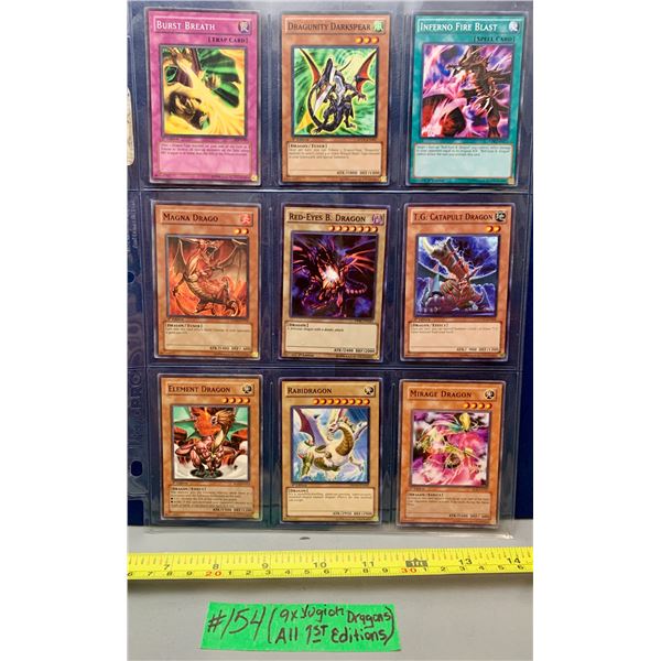 Yu-Gi-Oh 9 x Dragons ALL 1st Edition Cards
