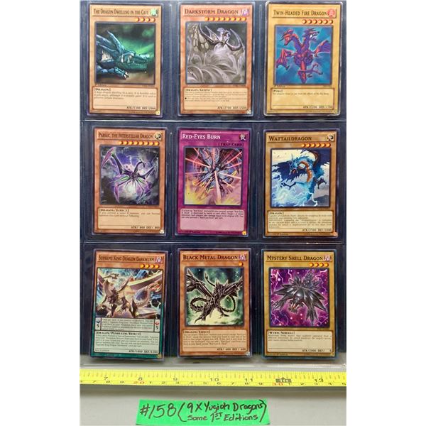 Yu-Gi-Oh 9 x Dragons Some 1st Edition Cards