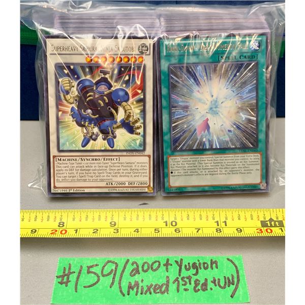 Yu-Gi-Oh Lot of 200+ Cards Mixed with Unlimited & 1st Editions Mint