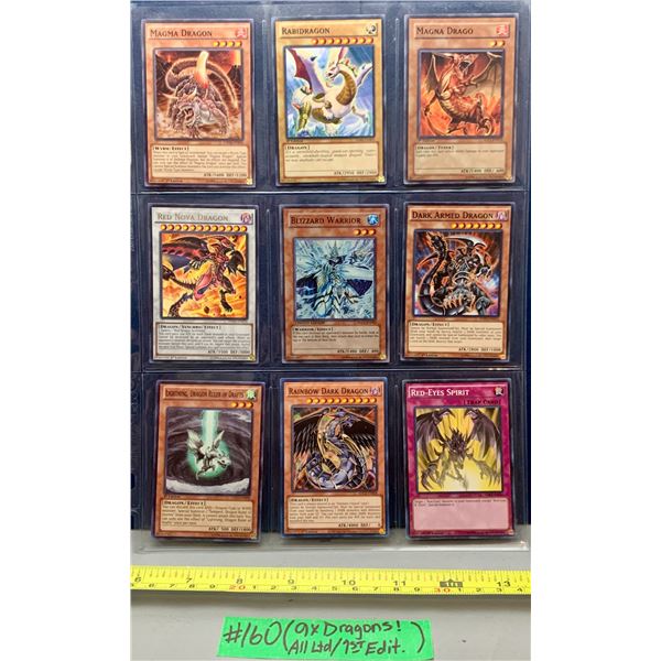 Yu-Gi-Oh 9 x Dragons ALL 1st Edition Cards