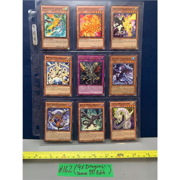 Yu-Gi-Oh 9 x Dragons Some 1st Edition Cards