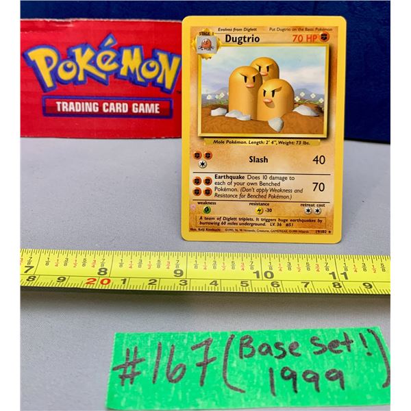 Pokemon 1999 Vintage Base Set #19/102 Dugtrio Card