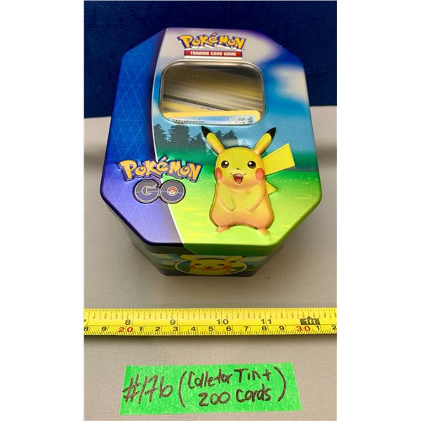 Pokemon GO Pikachu Collectors Tin filled with 200+ Cards Mint!