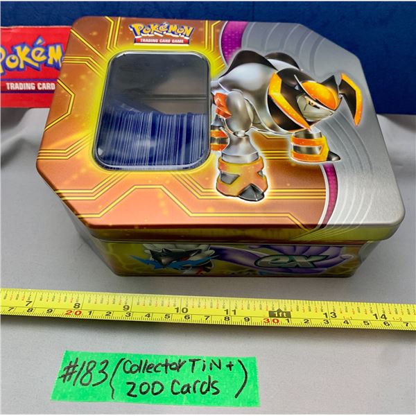 Pokemon Iron Boulder Collector Tin Filled with 200+ Cards!