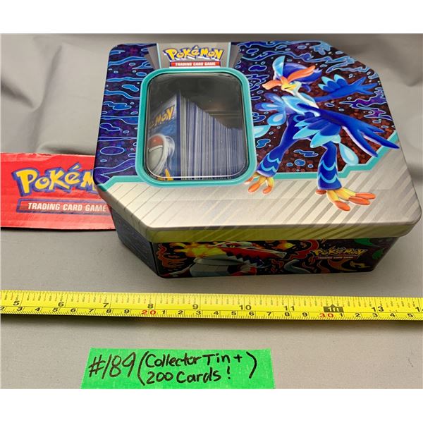 Pokemon Quaquaval Collector Tin Filled with 200+ Cards!