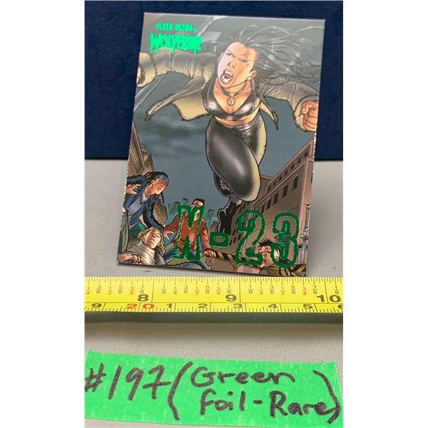 Marvel Fleer Ultra Wolverine 2022 Rare Thick X-23 Green Foil # X-5 Card