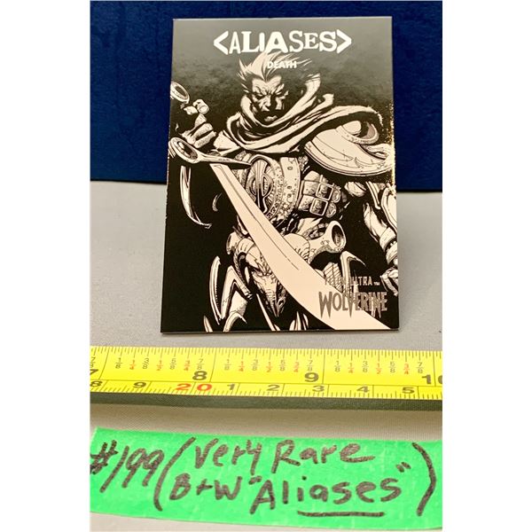 Marvel Fleer Ultra Wolverine 2022 Rare Thick Aliases Death Black & White Silver Foil # A-11 Card