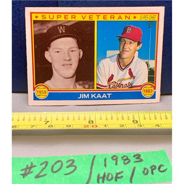 MLB Baseball Card - 1983 OPC Vintage Jim Katt HOF Super Veteran #383