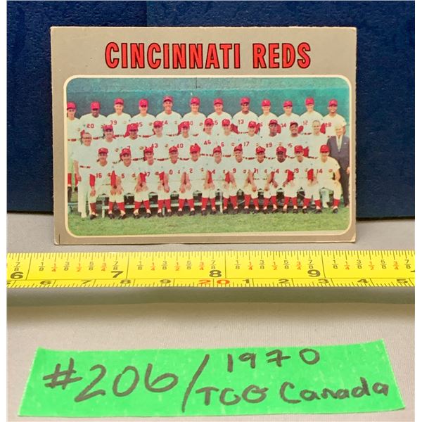 MLB Baseball Card -  1970 Vintage Cincinnati Reds Team Card Rare Topps #544