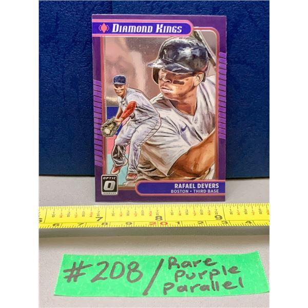 MLB Baseball Card - 2021 Panini Rare Purple Parallel Rafael Devers #5