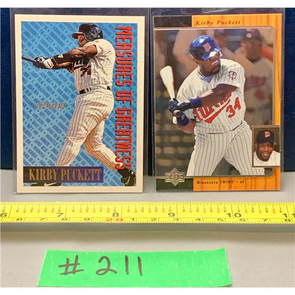 MLB Baseball Card - Kirby Puckett x 2 Cards Mint
