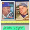 Image 1 : MLB Baseball Card - 1962 & 1991 Vintage Don Zimmer HOF BB Cards