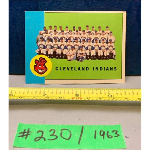 MLB Baseball Card - 1963 Vintage Cleveland Indians Team Card #451 - Rare Minty!