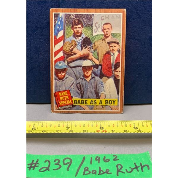 MLB Baseball Card - 1962 Vintage and Rare "Babe as a Boy" Babe Ruth Rare!