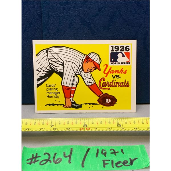 MLB Baseball Card - 1971 Vintage Rare World Series Fleer Cards All Mint!