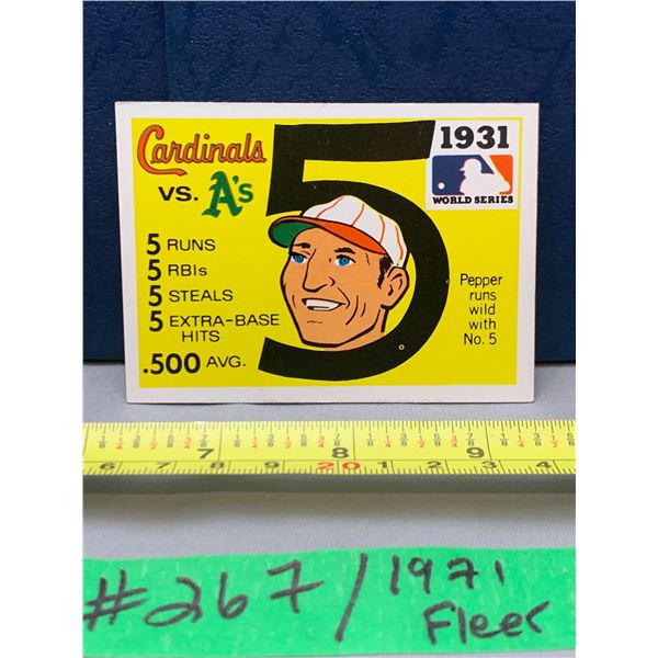 MLB Baseball Card - 1971 Vintage Rare World Series Fleer Cards All Mint!