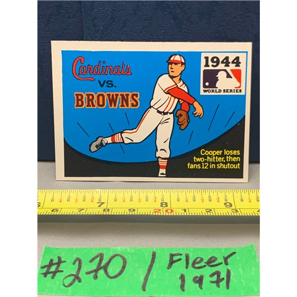 MLB Baseball Card - 1971 Vintage Rare World Series Fleer Cards All Mint!