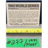 Image 2 : MLB Baseball Card - 1971 Vintage Rare World Series Fleer Cards All Mint!