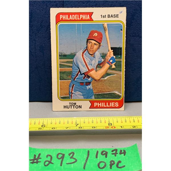 MLB Baseball Card - 1974 OPC Vintage Tom Hutton #443