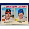 Image 2 : MLB Baseball Card - 1976 OPC Vintage Strikeout Leaders Nolan Ryan & Tom Seaver #6 RARE!