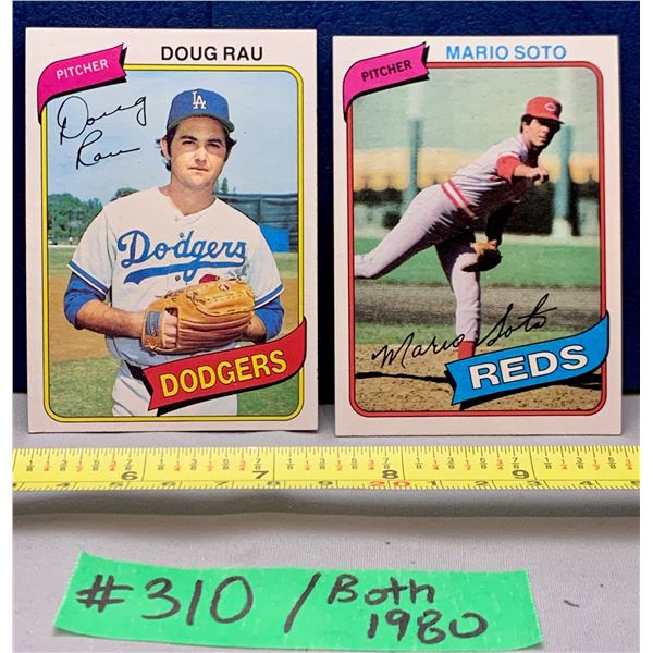 MLB Baseball Card - 1980 Vintage Doug Rau & Mario Soto