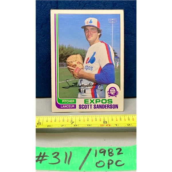 MLB Baseball Card - 1982 OPC Vintage Scott Sanderson