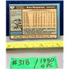 Image 2 : MLB Baseball Card - 1980 OPC Vintage Ken Singleton #178