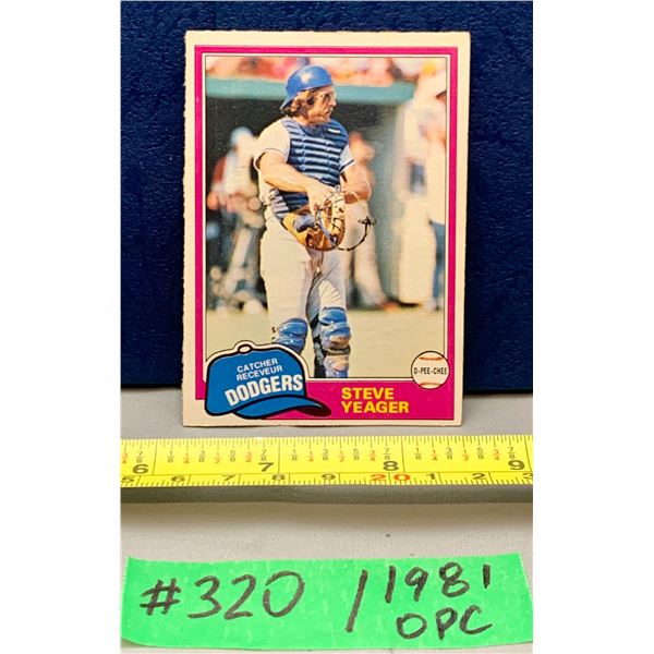 MLB Baseball Card - 1981 OPC Vintage Steve Yeager #318