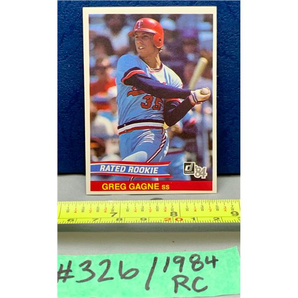 MLB Baseball Card - 1984 Donruss Vintage Greg Gagne Rookie Card #39