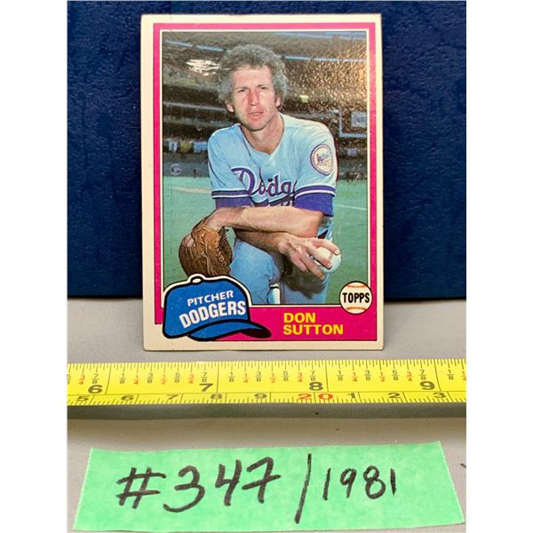 MLB Baseball Card - 1981 Vintage Don Sutton #605