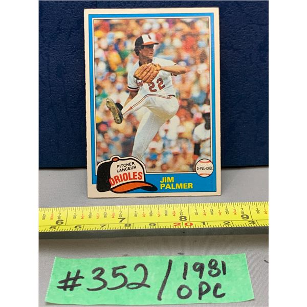 MLB Baseball Card - 1981 OPC Vintage Jim Palmer